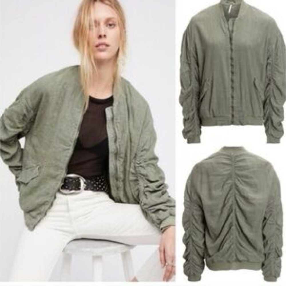 FREE PEOPLE Utility Bomber Jacket